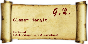 Glaser Margit névjegykártya